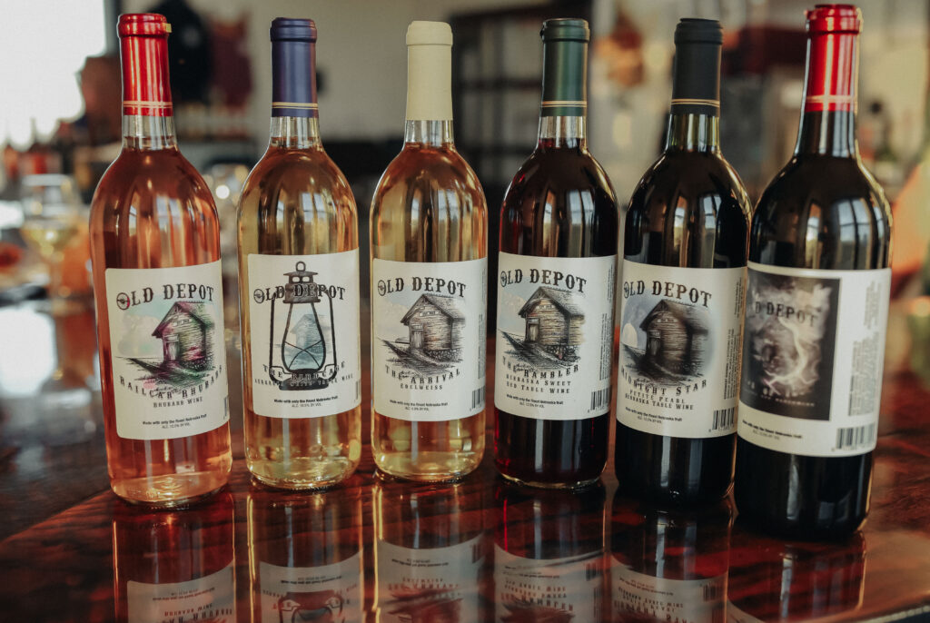 The Old Depot wine lineup